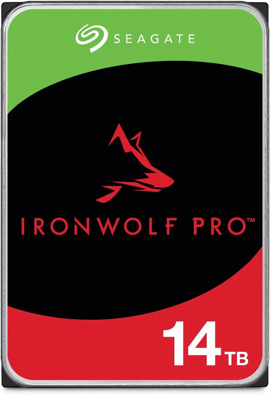Seagate IronWolf Pro 14TB NAS Internal Hard Drive HDD – CMR 3.5 Inch SATA 6Gb/s 256MB Cache for RAID Network Attached Storage, Data Recovery Service – Frustration Free Packaging (ST14000NEZ008)