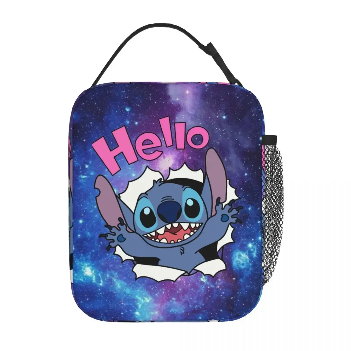 Space Stitch Perfect Gift Insulated Lunch Bag Thermal Bag Reusable Lilo and Stitch Portable Tote Lunch Box Men Women Work Picnic