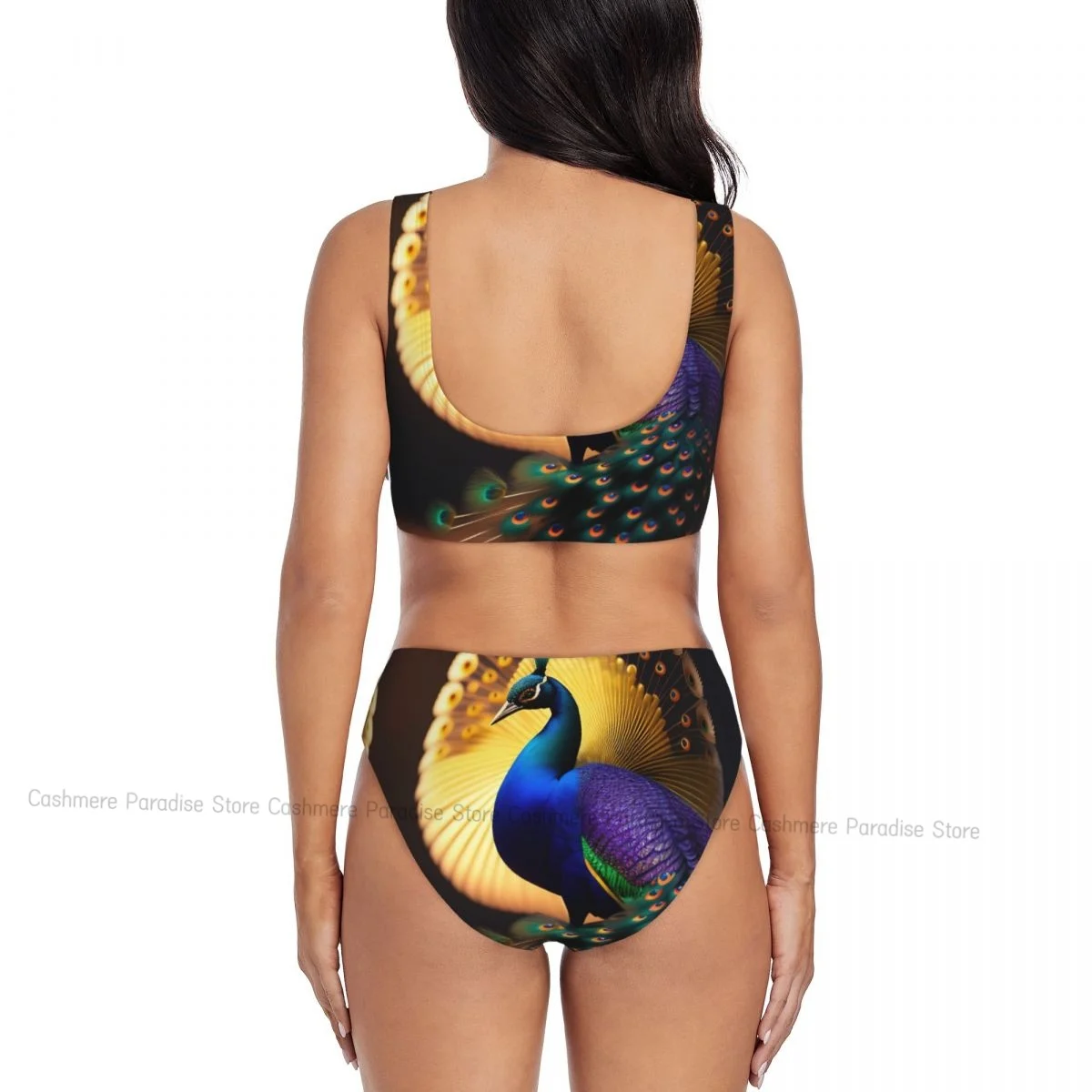 The Push-Up Peacocks Sexy Bikini Women Swimwear Female Swimsuit Swimming Bathing