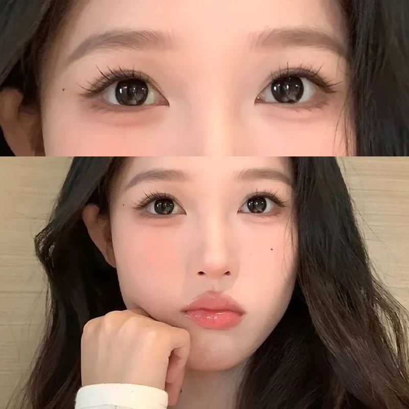 10 Rows Fluffy False Eyelashes Reusable DIY Self-adhesive Segmented Thick Winged Lash Extension Fox Eye Effect Daily Use