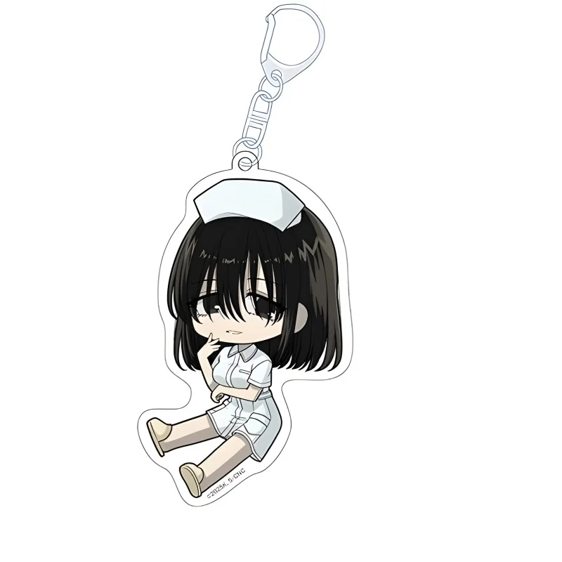 Anime Yofukashi No Uta Call of the Night Cosplay Nazuna Yamori Ko Figures Bag Decorations 6cm Acrylic Pendant Keychains view 4