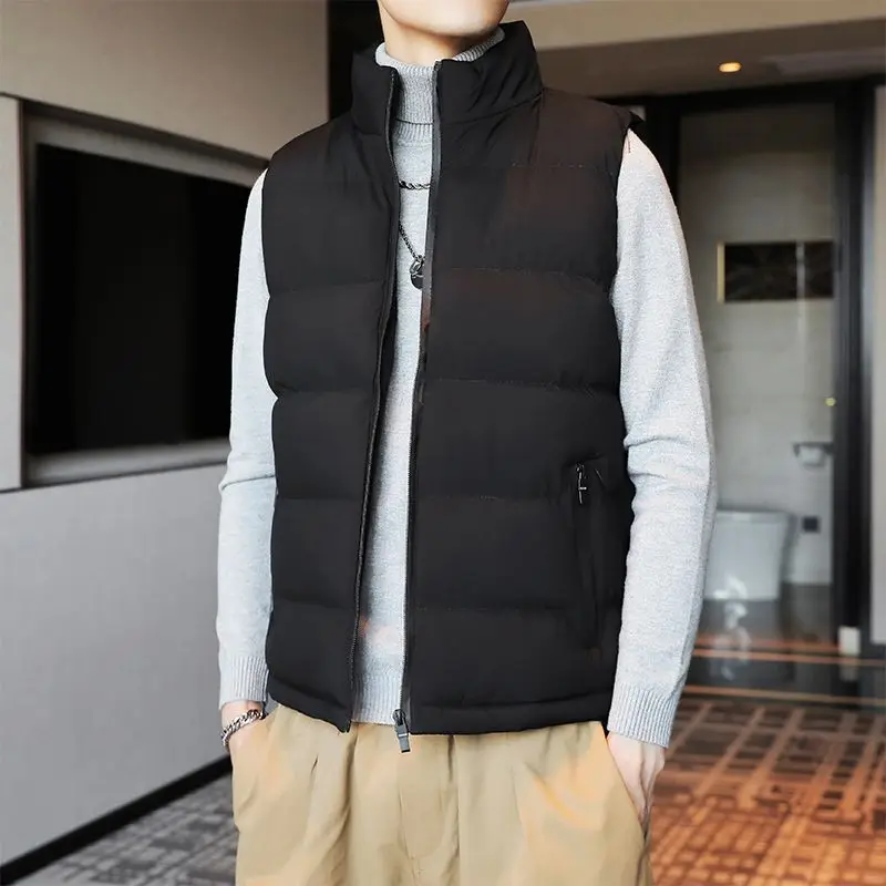 

Men's Fashionable Thickened Down Cotton Vest New Winter Autumn Outerwear Casual Stylish Chores Jacket for Men