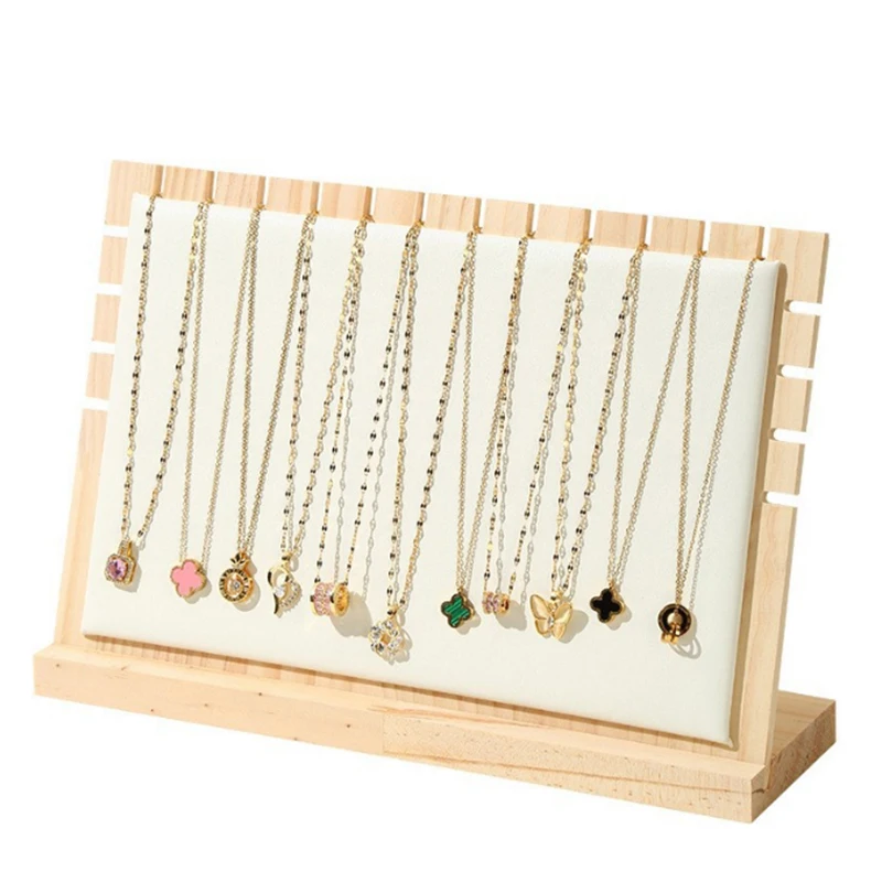 الصلبة قلادة خشبية الإطار الأزياء والمجوهرات عرض الإطار قلادة دعم عرض المجوهرات الدعائم #6