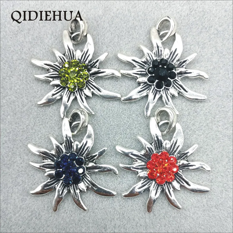 3 pz/lotto Bavaria Edelweiss collana con ciondolo moda germania colori tradizionali accessori con ciondoli fai da te risultati per la creazione di gioielli