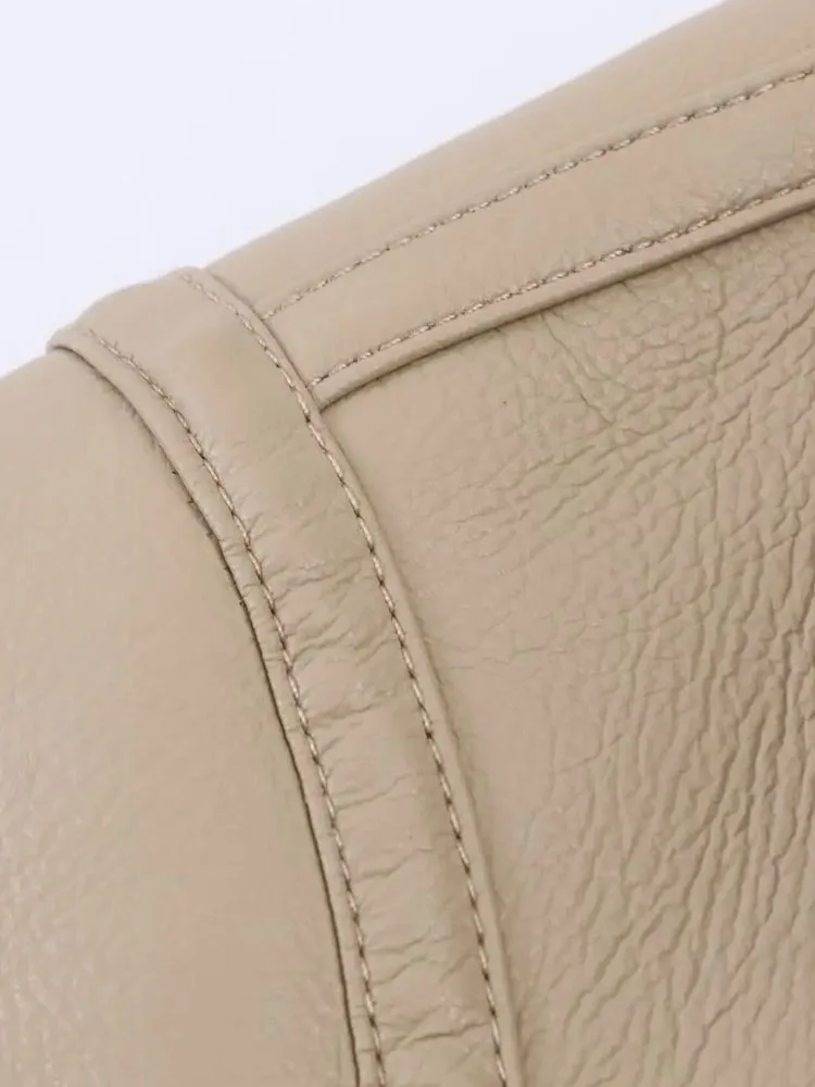 

HH Woman Winter Trendy Fashion Lapel Long Sleeves Double Breasted Pocket Decoration Reversible Coat Female Casual Keep Warm Coat