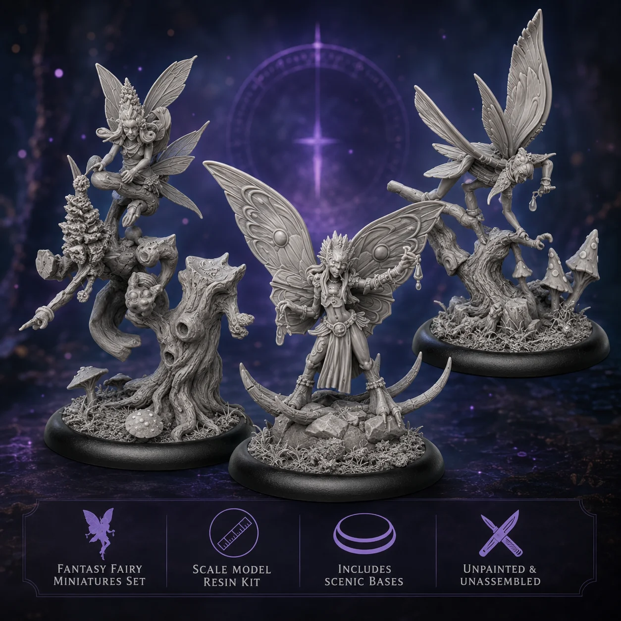 

Die Casting Resin Model Assembly Kit, GK, Tree Spirit Monster, Unpainted (including Base)