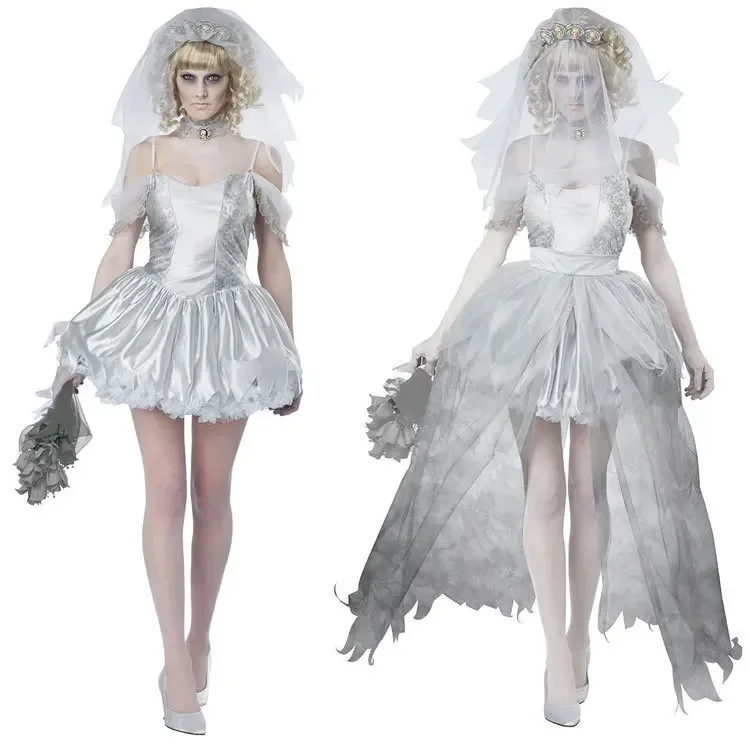 Nuovo costume di Halloween Matrimonio Fantasma Bambola Film Gioco di ruolo Uniforme Danza moderna Uso speciale Abbigliamento da donna