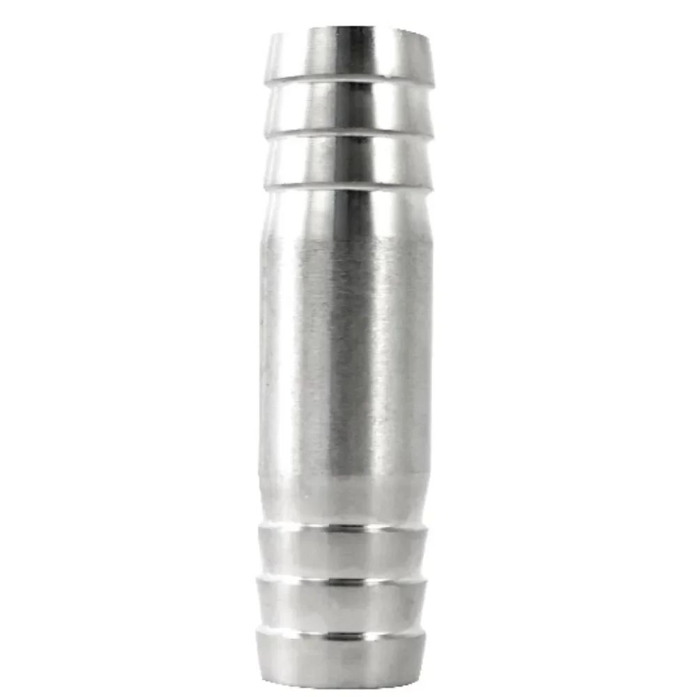 100mm  Length 6 8 10 12 13 14 16 -41 mm Hose Barb Tail Barrel Nipple 304 Stainless Steel Pipe Fitting Coupler