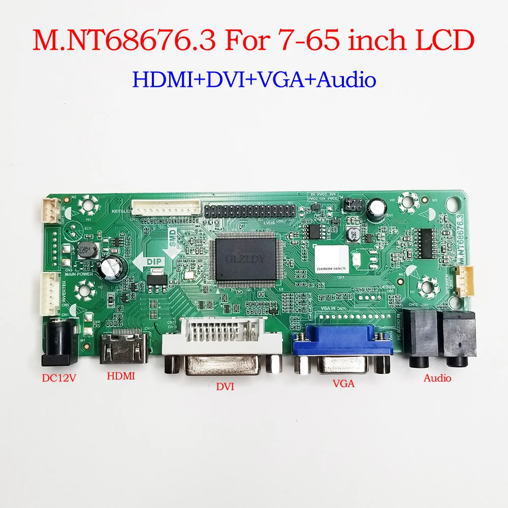 new M.NT68676.3 For 7-65 inch LCD HD AD machine commercial display monitor industrial control driver board HDMI VGA DVI Audio