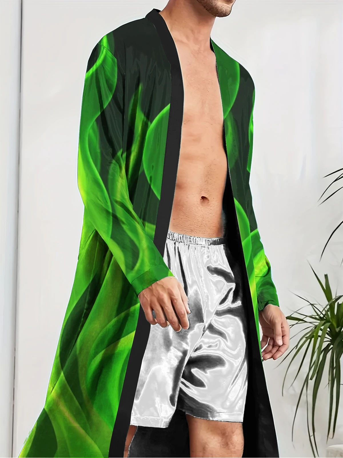 1pcs Men's Robes 2026 Spring/Summer dressing gown Breathable bath robe Graphic Bathrobe man 3D Printed robe Sleepwear
