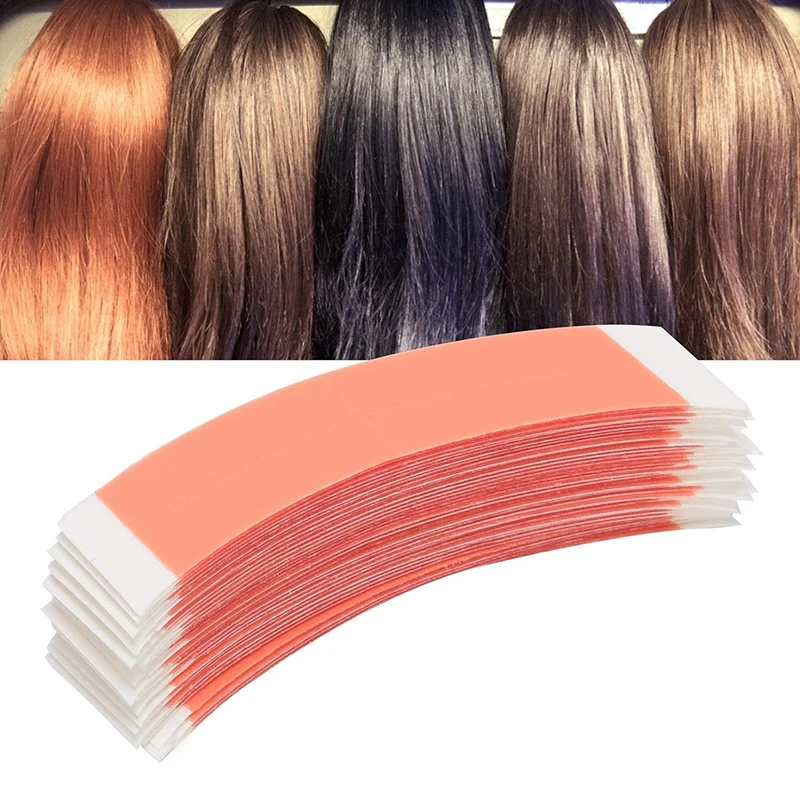 1/4 buah pita rambut Supertape tahan air merah pita rambut sisi ganda perekat Super untuk Wig renda alat penata pengganti