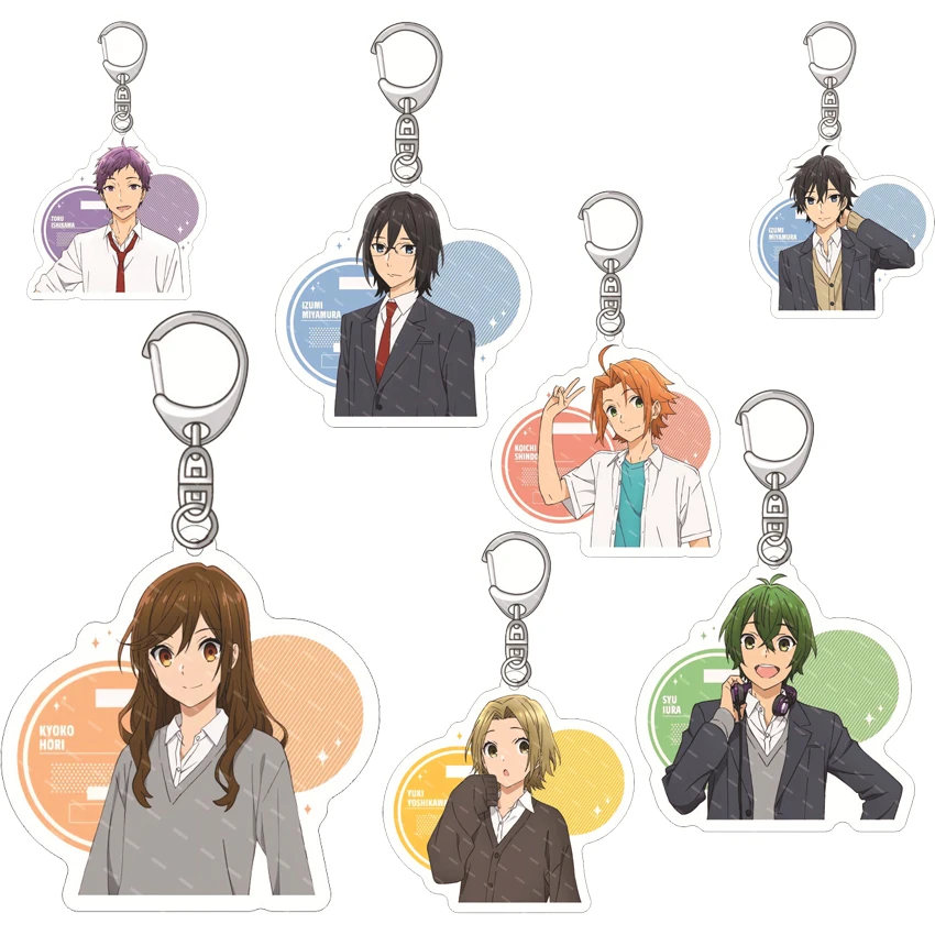 55MM Anime ‌ Horimiya ‌   Acryl-Schlüsselanhänger Hori Kyouko Miyamura Izumi Yoshikawa Yuki Isikawa Tooru Kōno Sakura Figur Anhänger Geschenke