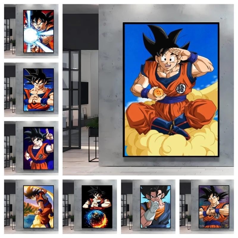 

Dragon Ball Goku Decorative Painting Ultra Instinct Form Anime Character Wall Art Manga - Style Home Decor for Fans