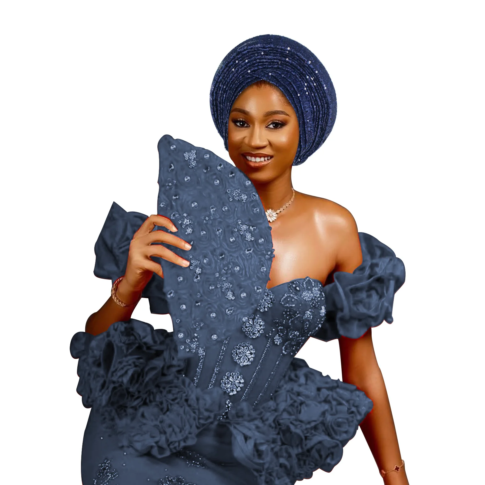 

Новый тюрбан с блестками Autogele для женщин, готовый африканский авто геле, головной убор, нигерийский свадебный гелевый женский головной убор, женский головной убор