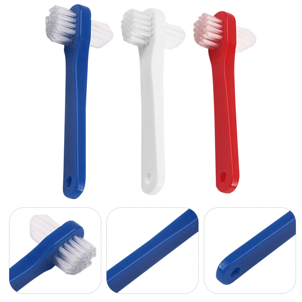 3 Pcs Denture Toothbrush Cleaner Tablets Cleaning Brushes for Household Toothbrushs