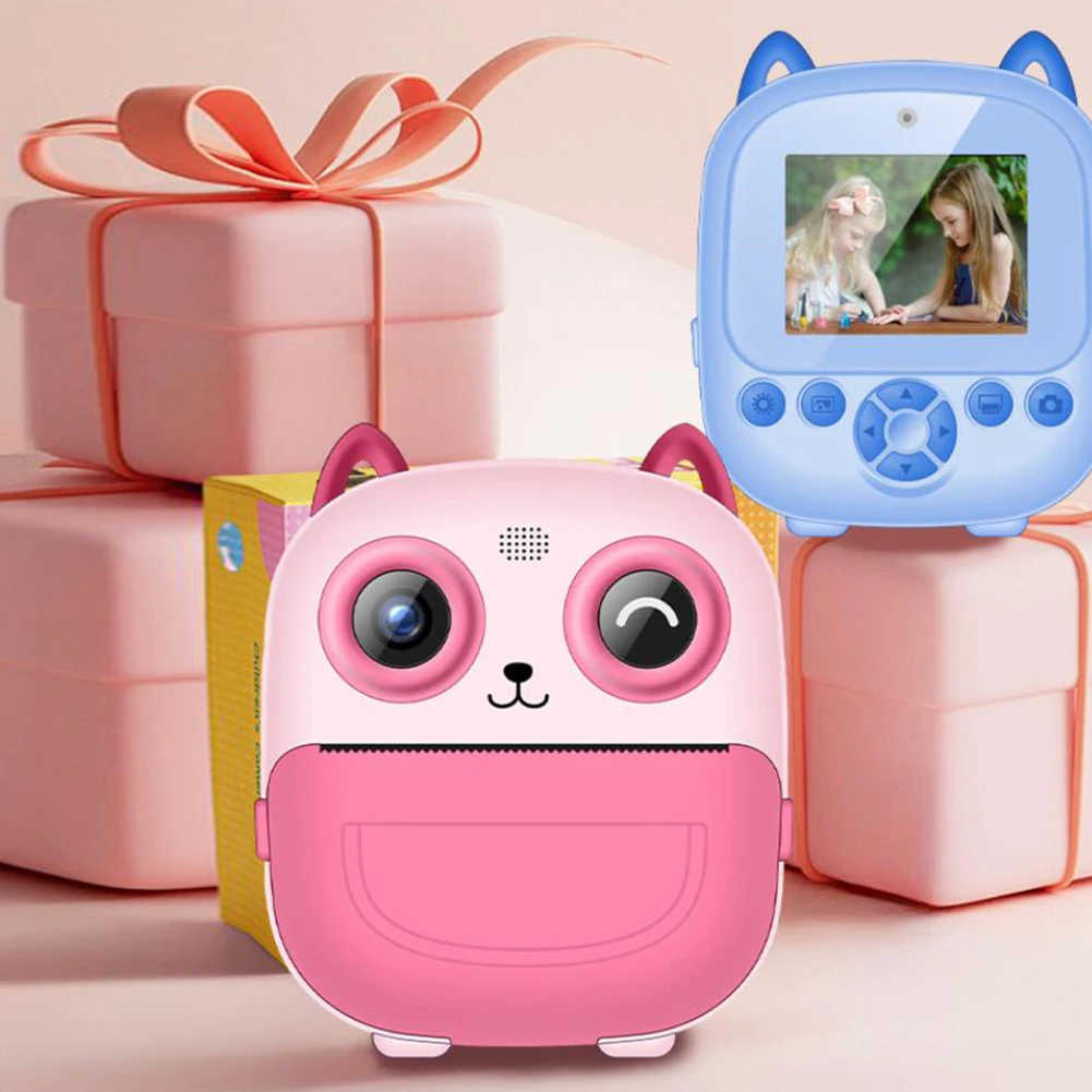 S5 Children 1080P HD Digital Camera Toys Instant Print 2.4Inch IPS Screen Portable Travel Camera with Print Paper & 32G Card