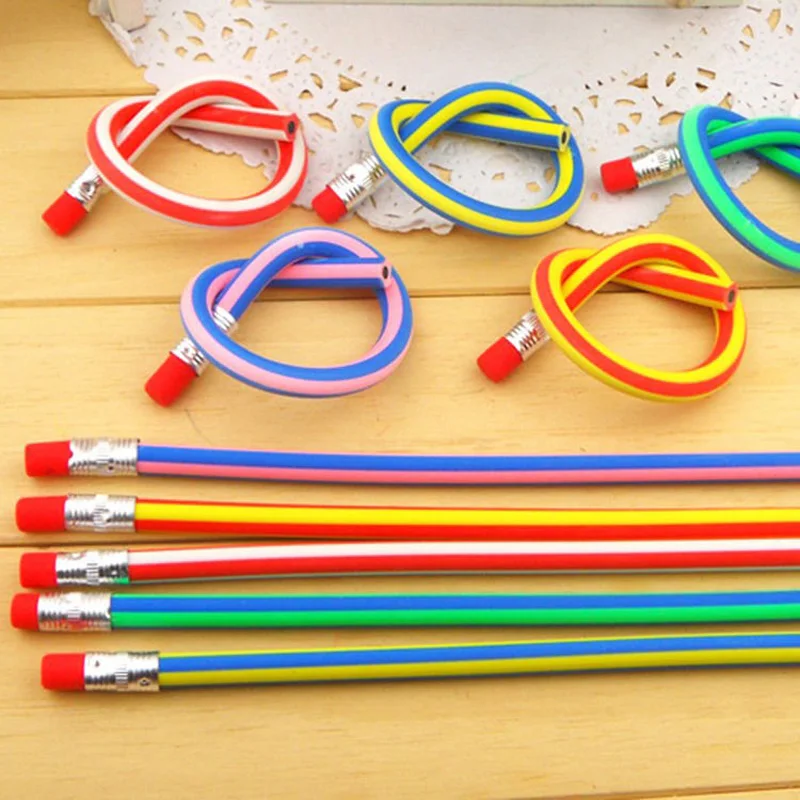 10 Pcs Weiche Bleistifte Biegen Frei Skizze Bleistift Mit Radiergummi Kinder Zeichnung Bleistift Schule Schriftlich Schreibwaren Schreib Stifte