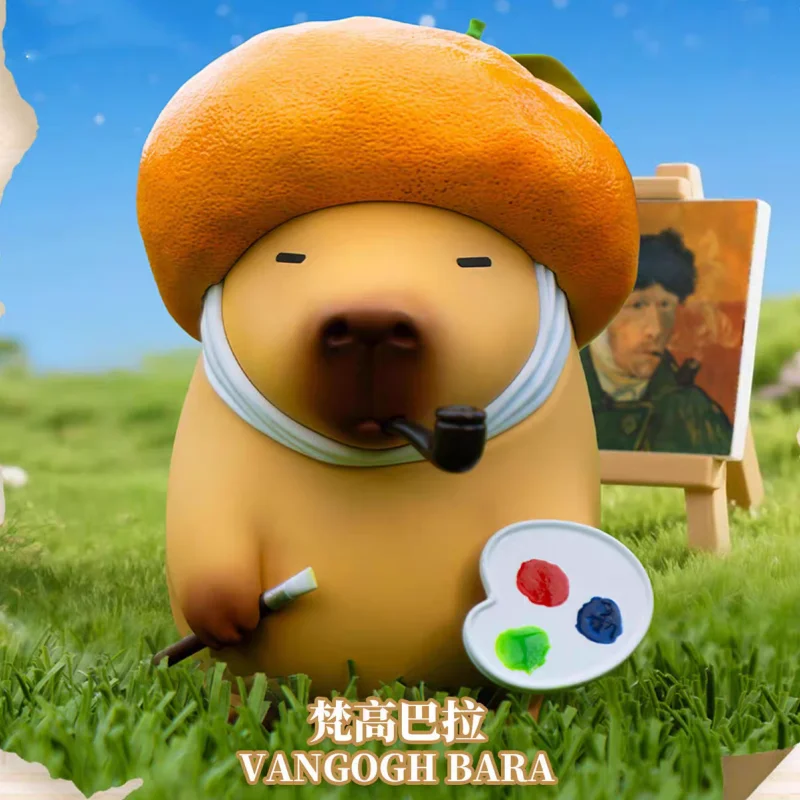 

В наличии Аутентичная серия Luck Moai Capybara Artist, модная слепая коробка, модные игрушки, орнамент, милые коллекционные игрушки, праздничные подарки