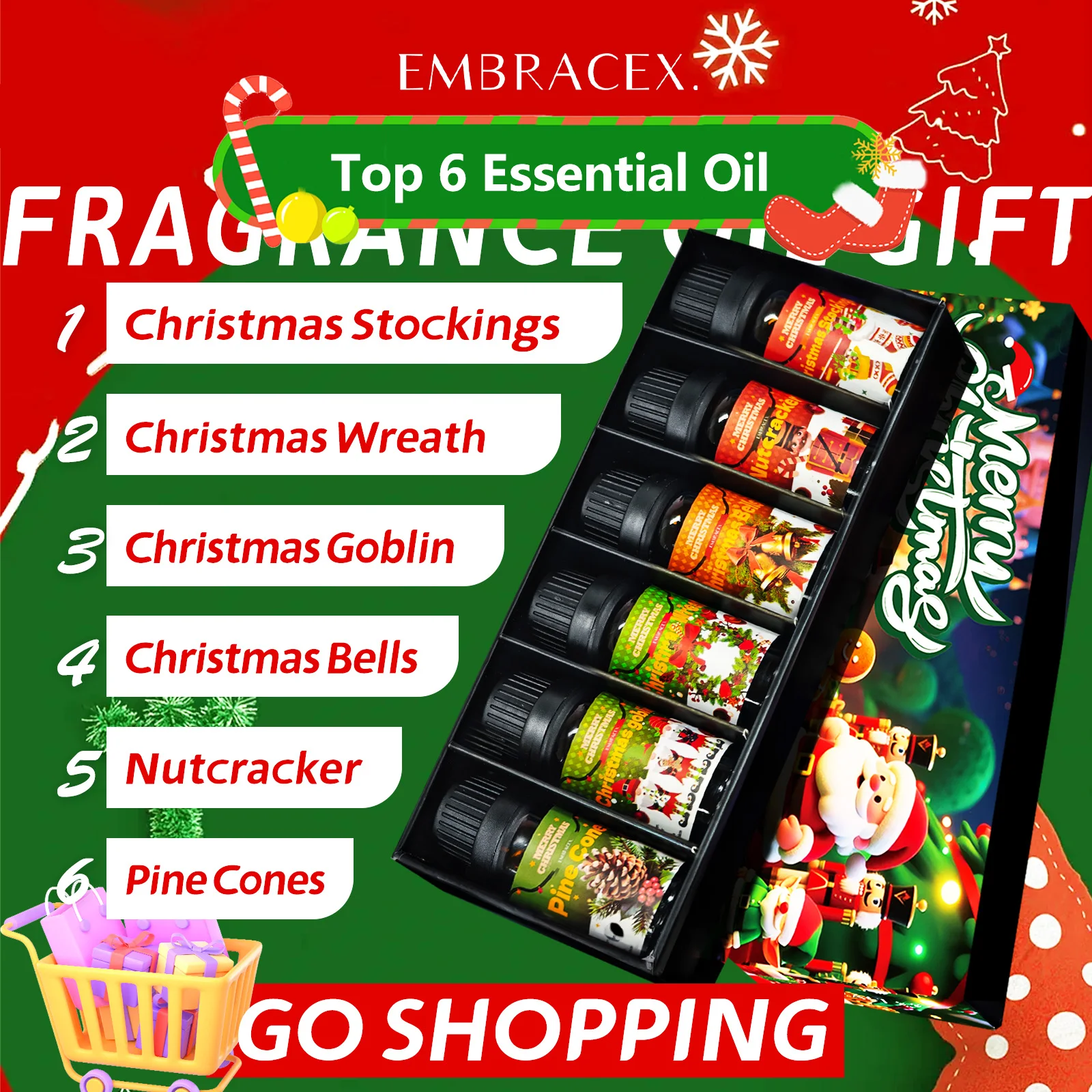 6pc/1pc 10ml Merry Christmas Fragrance Oils Christmas Soap Christmas Atmosphere Christmas Gifts