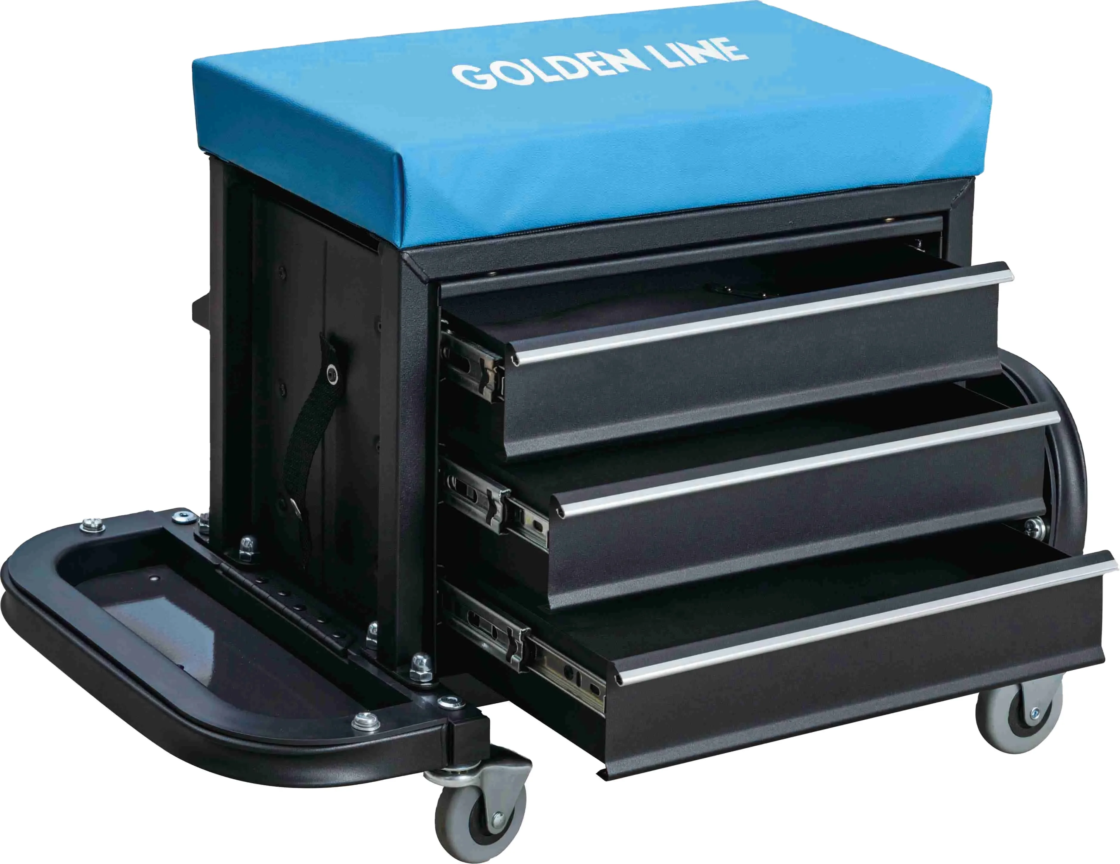 

GL404 Metal Tool Cabinet Tool Cart With Drawers and Seats