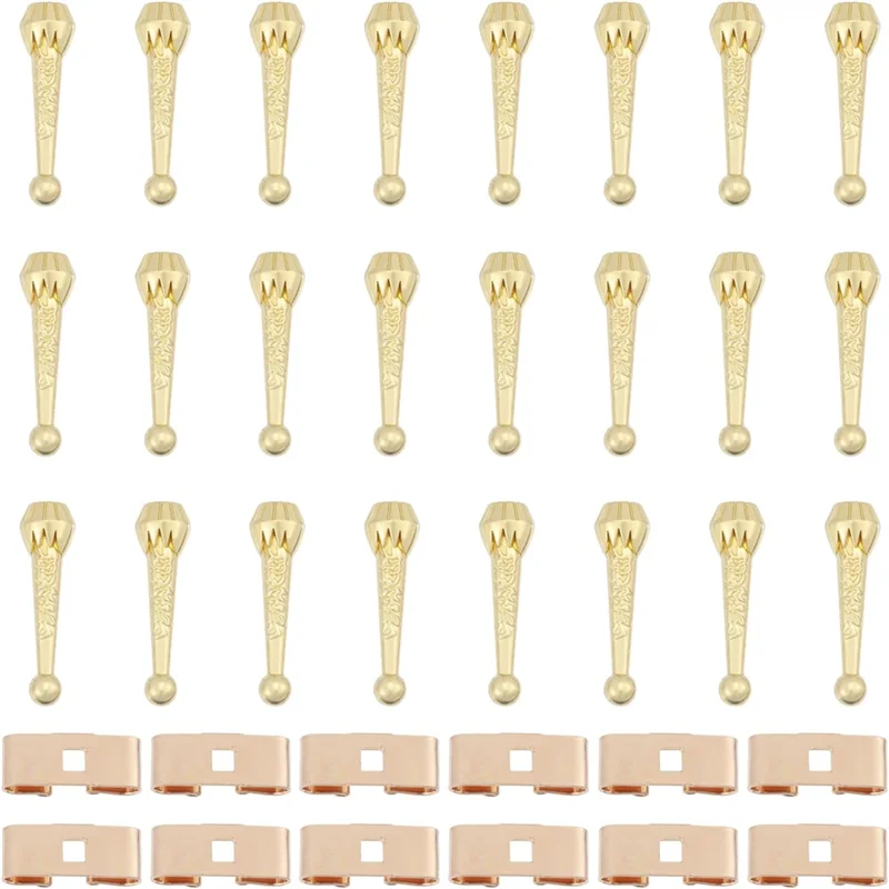 

CYL-36Pcs Bolo Tie Findings Kit 24Pcs Bolo Tie Tips Replacement End Caps And 12Pcs Bolo Tie Slide Clasp For Bolo Tie Making