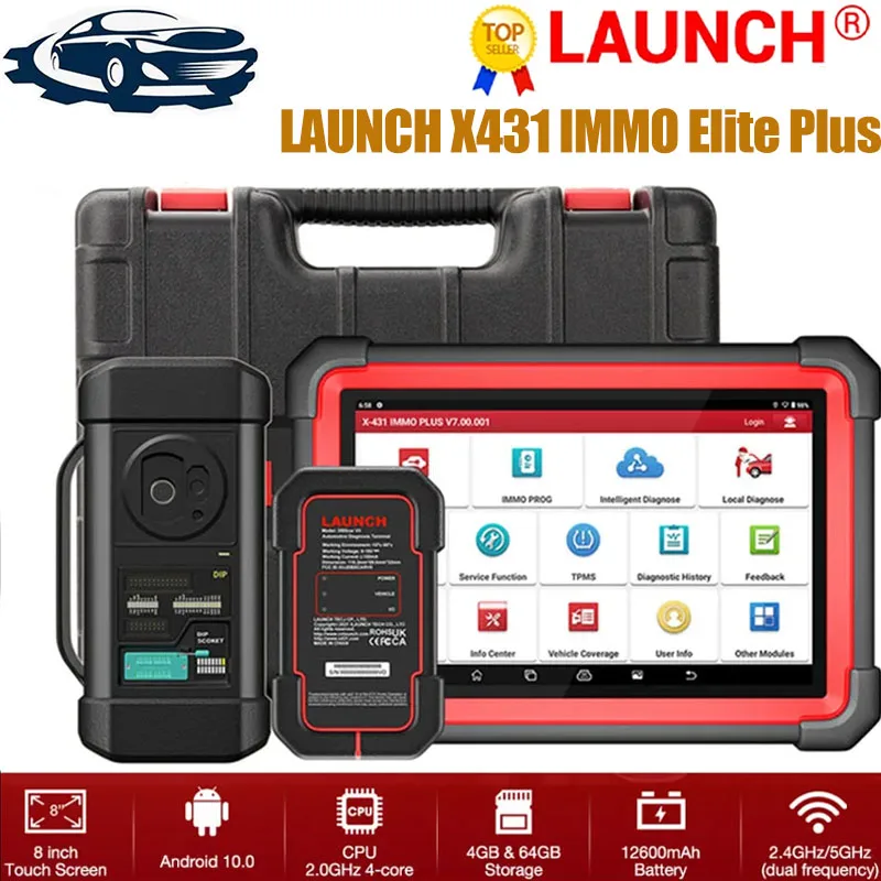 LAUNCH X431 IMMO Elite Plus X431 X-PROG 3 Key Programmer Car OBD2 Diagnostic Tools Anti-Theft Programming 39 Reset Auto Scanner