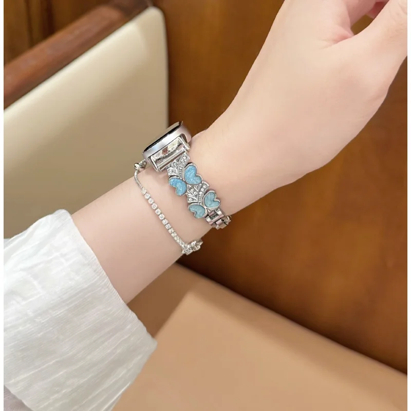 Metal Strap for Xiaomi band 10/9/8 Fashion Watchband For Xiaomi band 10 Woman Correa Bracelet Smartwatch Sport Wristband
