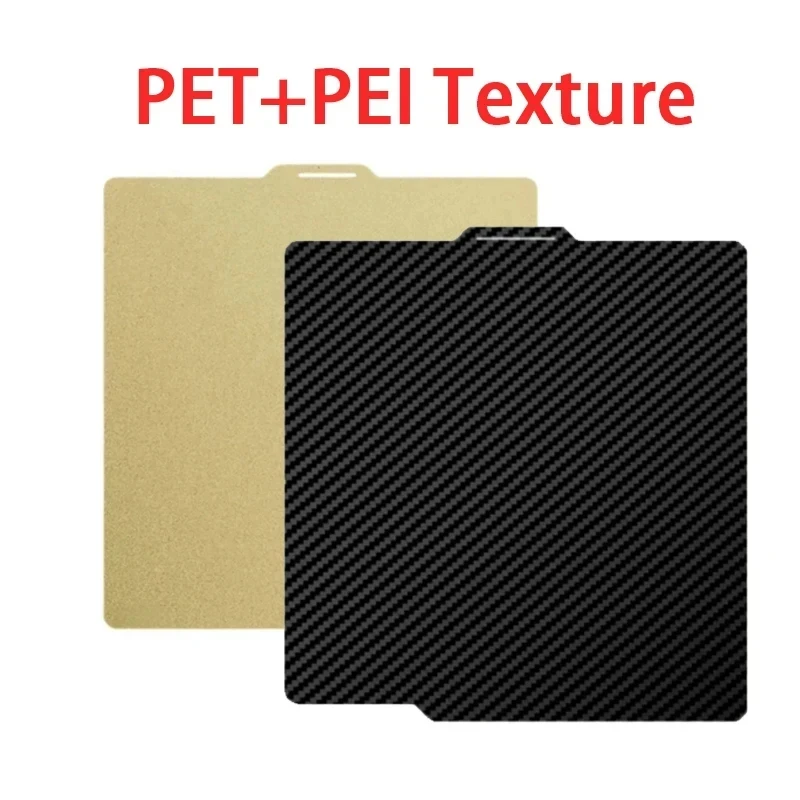 Für Bambu Lab X2D P2S X1 P1S Carbon-Bauplatte A1 PEI-Blatt, texturiert, doppelseitig, PEO PET-Bauplattengestell für Bambulab P1P X1C Bauplatte