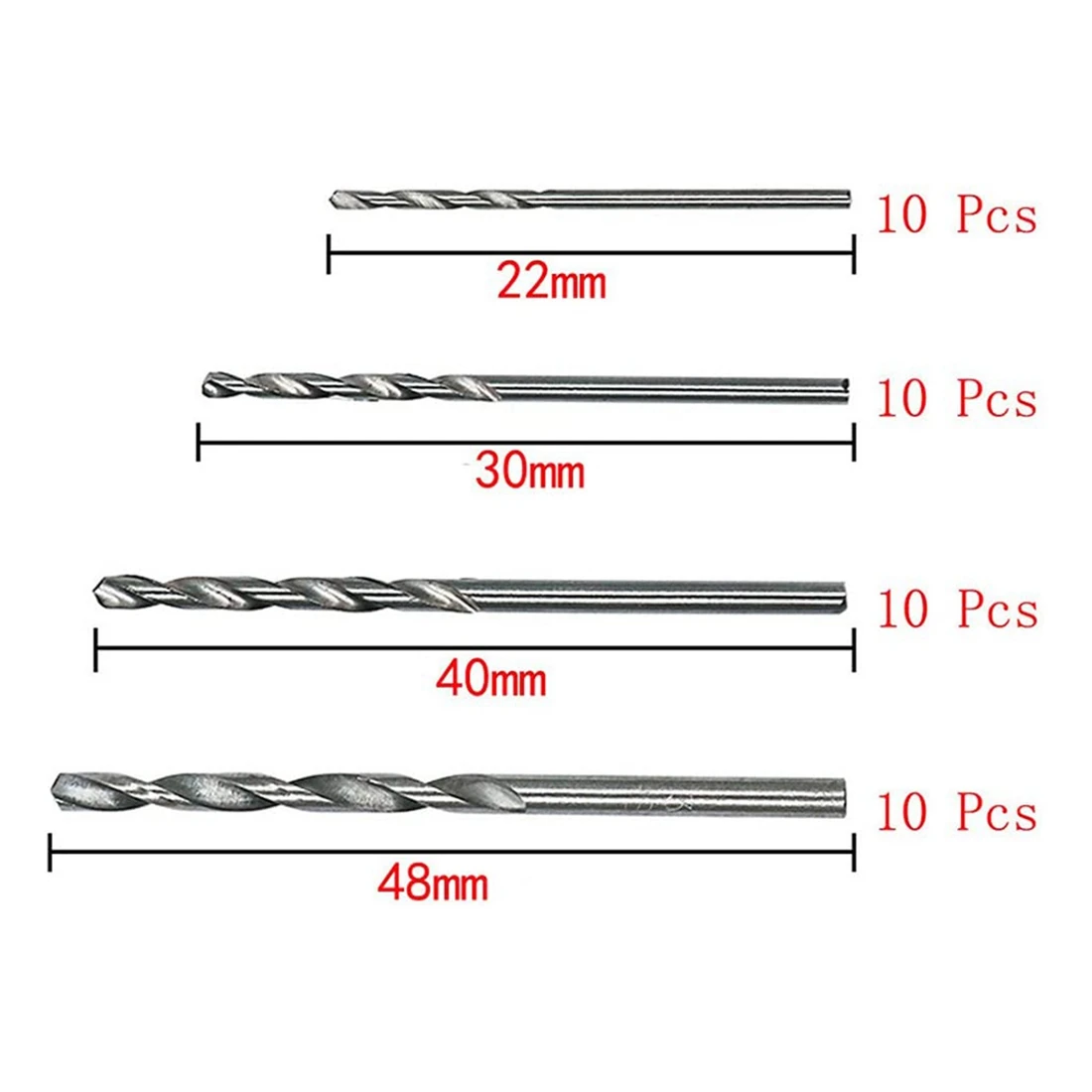 Jeu de forets hélicoïdaux en titane, petits forets en acier inoxydable, asile alt Meaccelerdrill, 0.5mm - 2.0mm pour le métal, 40 pièces