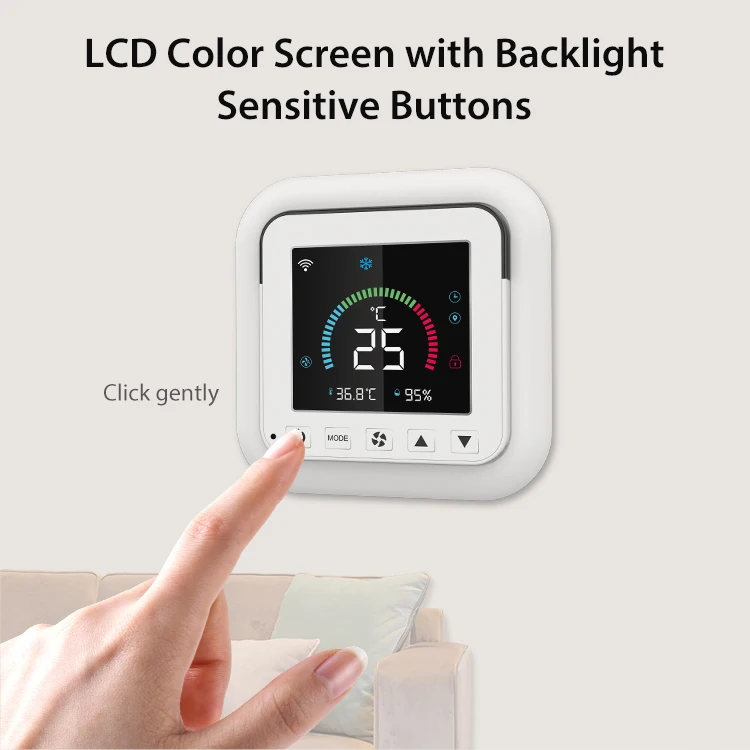 Tuya WiFi Thermostat Air Conditioner IR Temperature Humidity Infrared Controller USB Power LCD Touch Screen Google Home Alexa