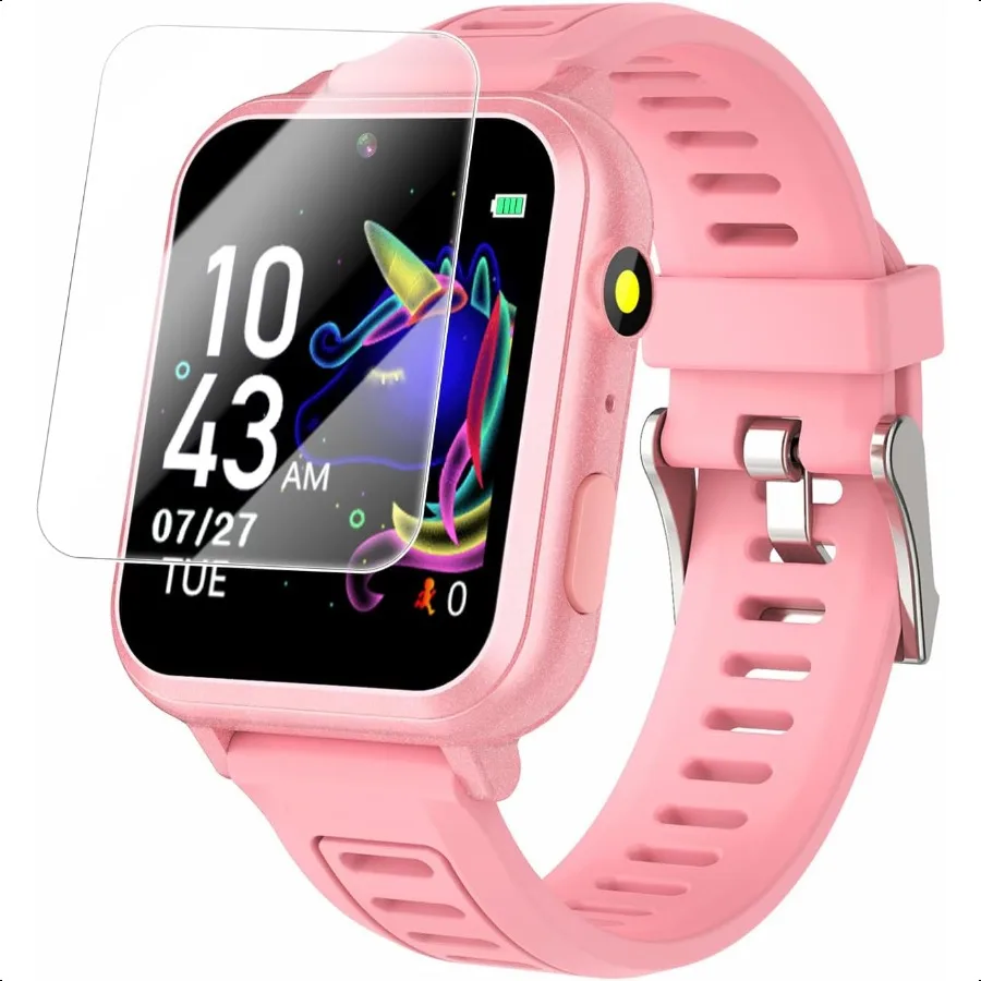 

Игровые умные часы в подарок для девочек 612 24 игры-головоломки Часы с сенсорным экраном HD и видеокамерой Музыкальный плеер Шагомер Флаш