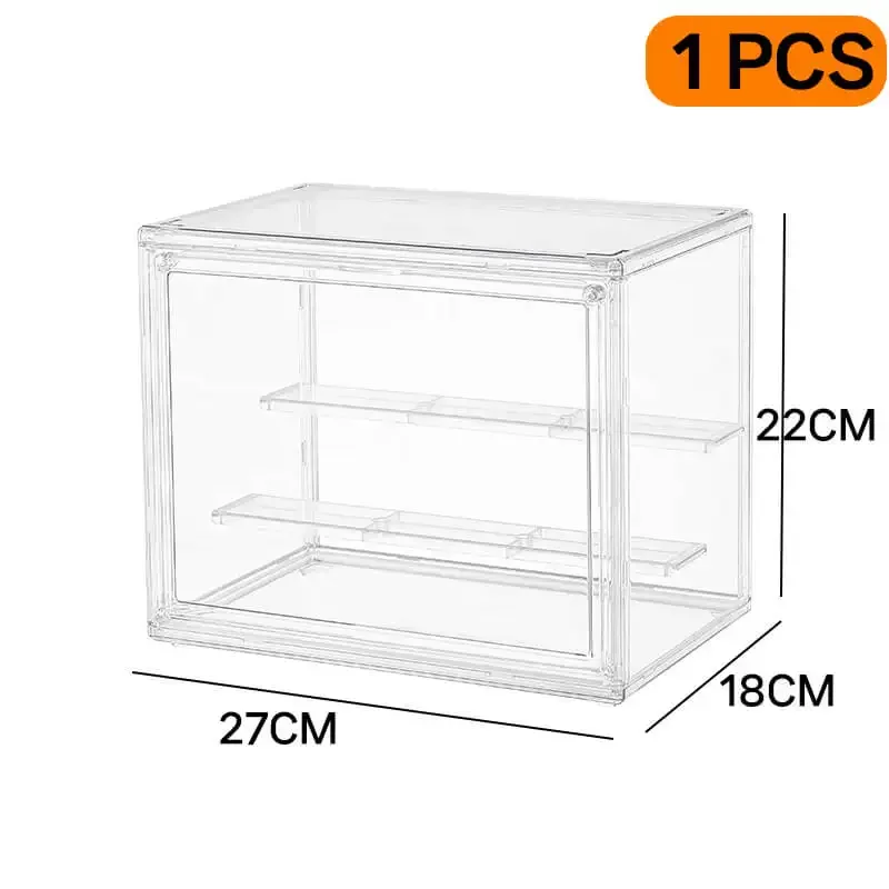 1pc Three Layer Acrylic Display Rack Transparent Ladder Handmade Anime Car Model Blind Box Storage Box Jewelry Sorting Box