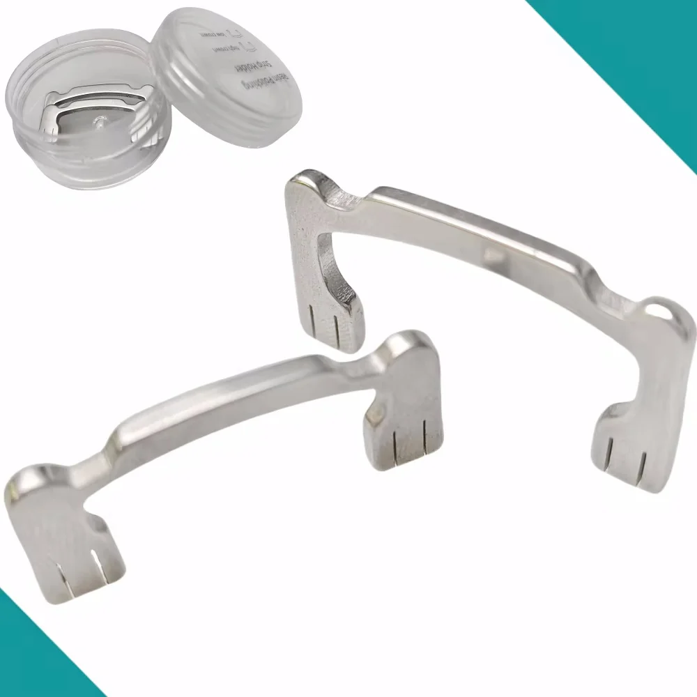 

2Pcs/Set Dental Polishing Strip Holder Set Metal Hand Held Finishing Dentist Tool for Resin Teeth Grinding Sanding Shaping