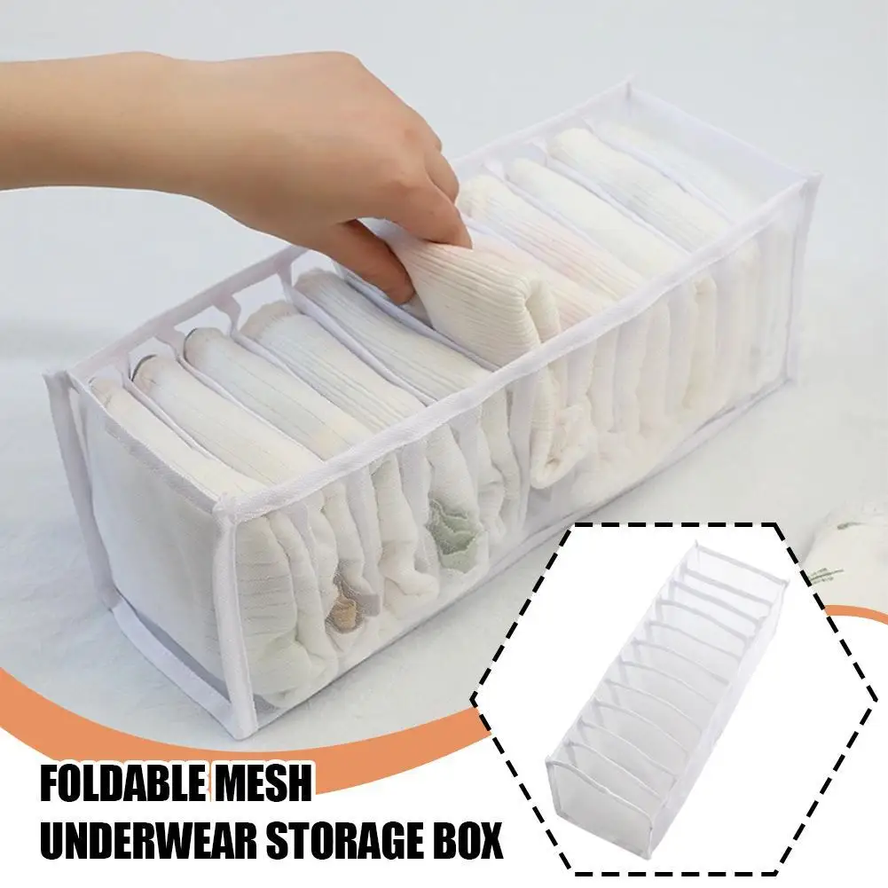 

11 Grids Bra Underwear Socks 3 In 1 Adopts Drawer Style Design Multi Use Closet Storage Bag Witch Stitching Sturdy Frame