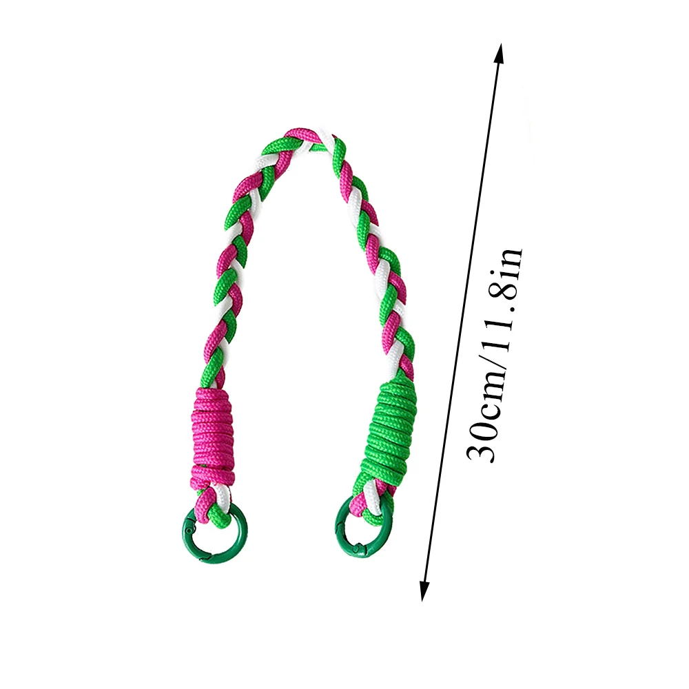 Anti-loss Rope Wrist Strap Outdoor Carrying Lanyard Colorful Woven Lanyard Mobile Phone Lanyard Bag Crossbody Rope Bag Pendant