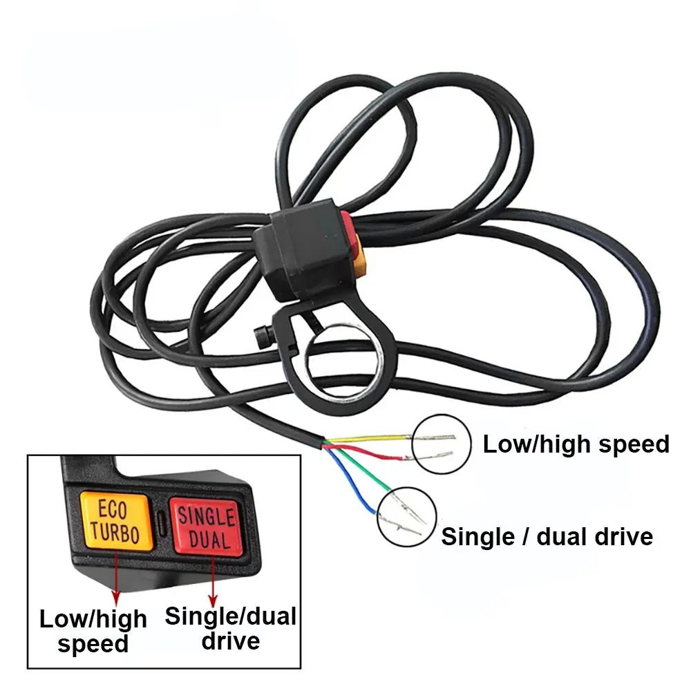 Durable Scooter Motorbike On-Off Button High Low Speed Control Electric Bicycle Accessories E-bike 2 In 1 Switch