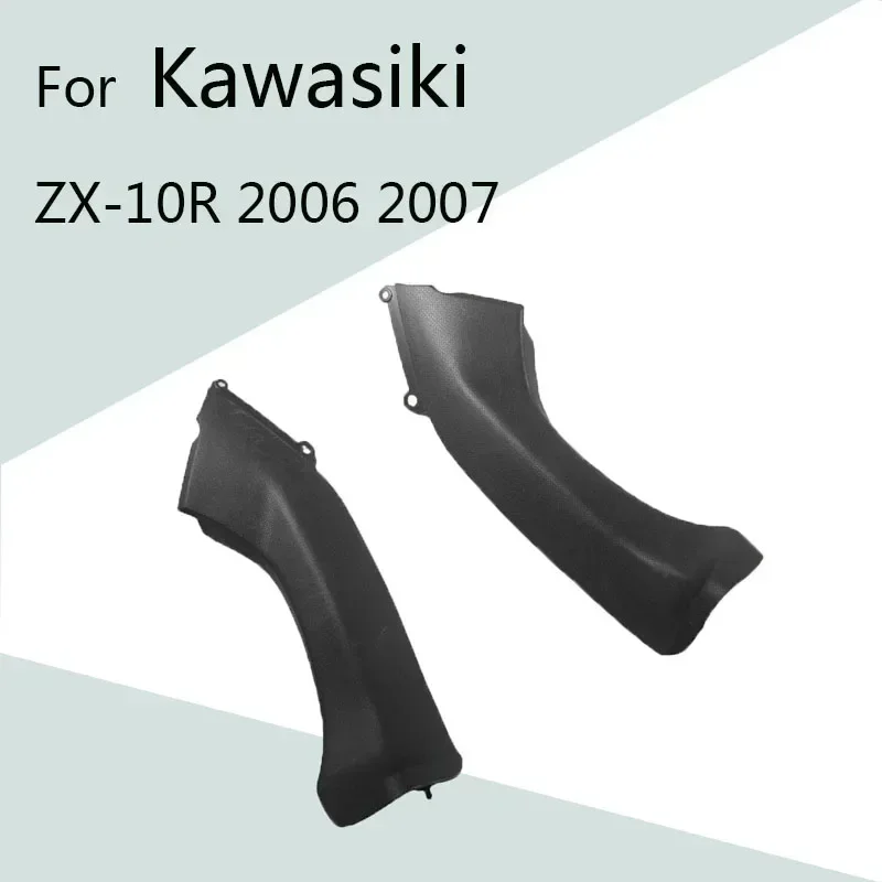 For Kawasiki ZX-10R 2006 2007 Left and Right Head Pipes Trim Cover ABS Injection Fairing ZX10R 06 07 Motorcycle Accessories