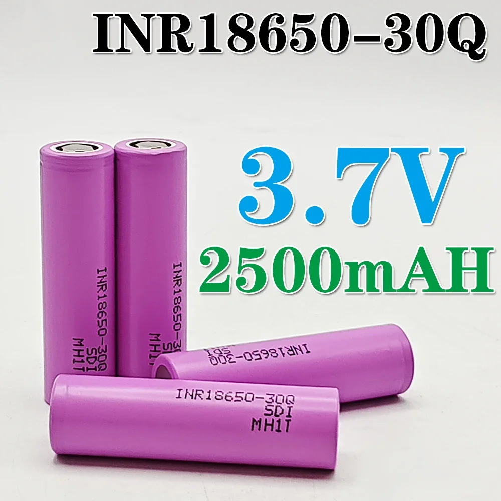 

For Our 18650 Toys, Tools, Flashlight Batteries, Etc 18650-30Q Rechargeable Battery 3.7V 2500mAh With USB Charger