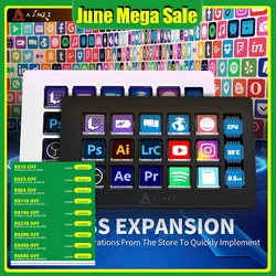 AJAZZ AKP153E/AKP03E Multifunctional Console Panel Desktop Assistente 15 Macro Keys Trigger Actions Custom Mini Keyboard
