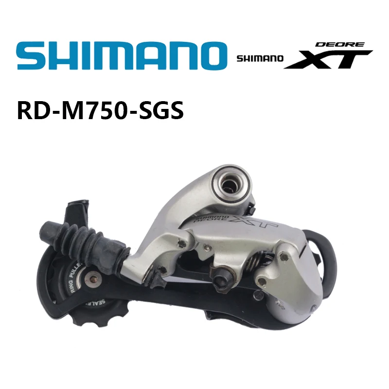 Shimano DEORE XT RD-M750-SGS 9S Rear Derailleur For MTB Mountain Bike Long Cage Maximum Compatibility With 11-34t Cassette