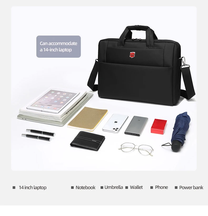 Waterproof Business Laptop Briefcase men Computers Handbags for Men Large Capacity Casual Travel Messenger Single Shoulder Bag
