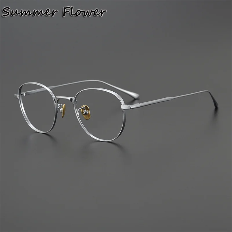 

Round Titanium Gafas Fashion Trend Optical Eyewear Prescription Glasses Frame Man Woman Retro Eye Glasses for Recipe Lens