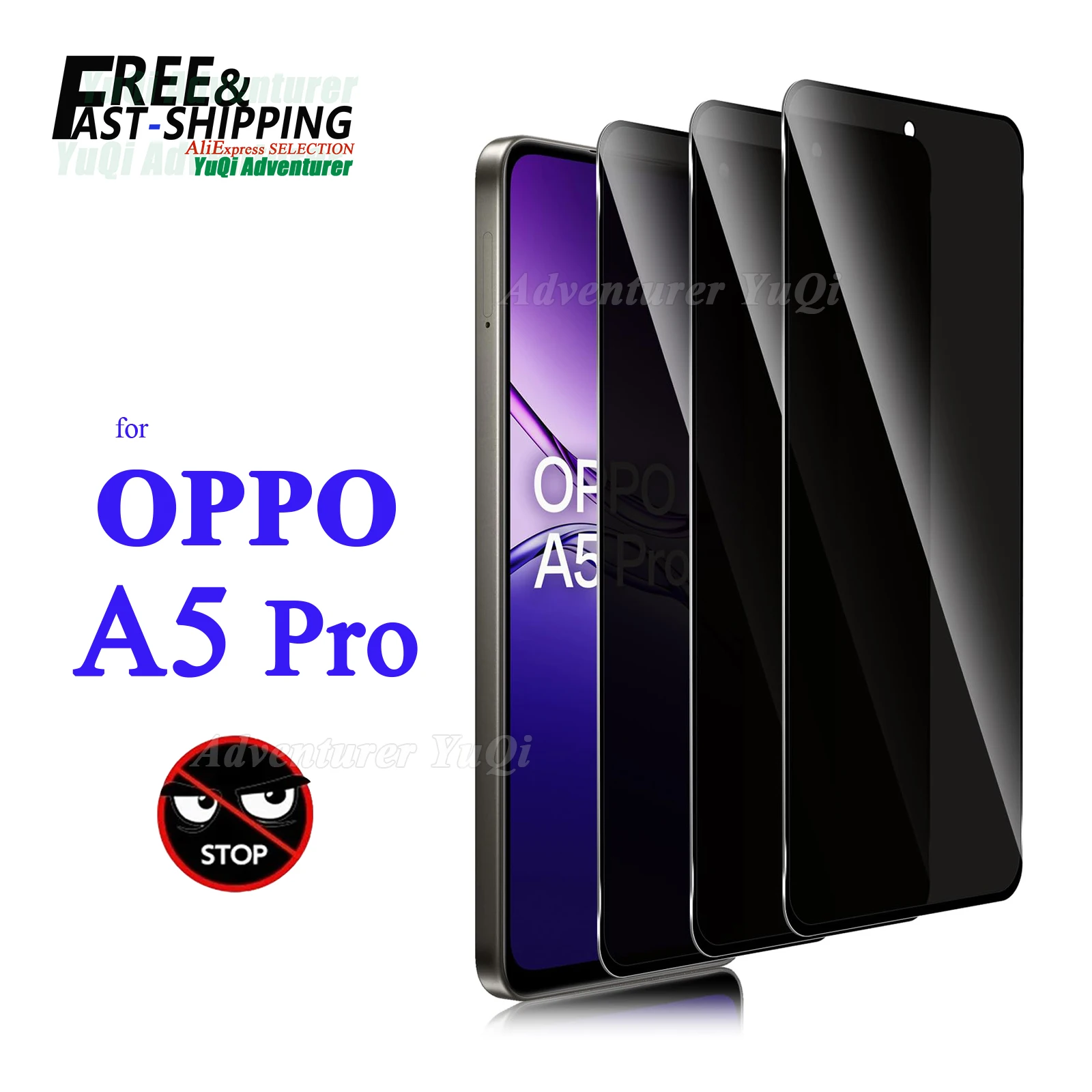 

Anti Spy Screen Protector For OPPO A5 Pro 4G 5G Privacy 9H Tempered Glass Anti Scratch Peep Case Friendly
