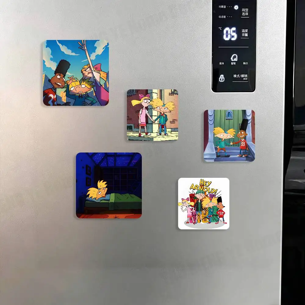 Imán Decorativo para Refrigerador con Diseño de los Personajes de Dibujos Animados A-Arnold, Gerald y Helga, para Decoración del Hogar y Paredes