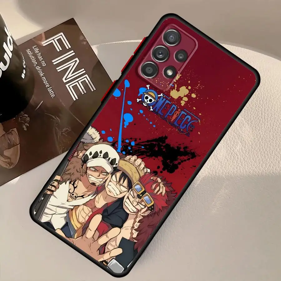 Funda para Samsung Galaxy A15 A16 A05 A30 Note 20 Ultra 10+ 9 8 A13 A50 A12 A06 A70 A14 funda trasera para teléfono de una pieza Luffy Ace