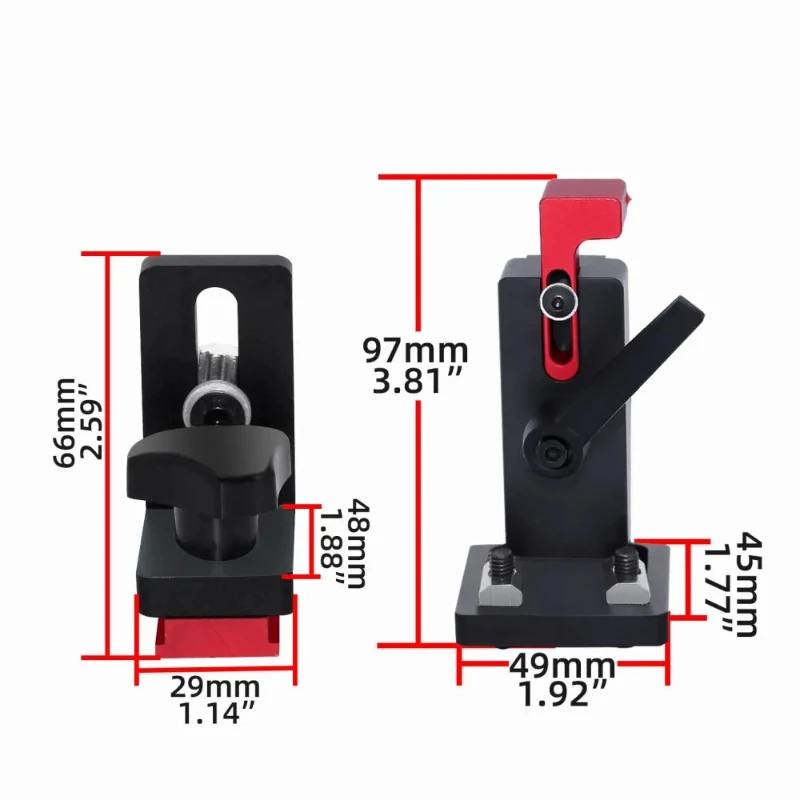 Woodworking Tool T-track Fence Connector, T-Slot Miter Track Stop Sliding Miter Gauge Rail Retainer - Aluminium Chute Connector