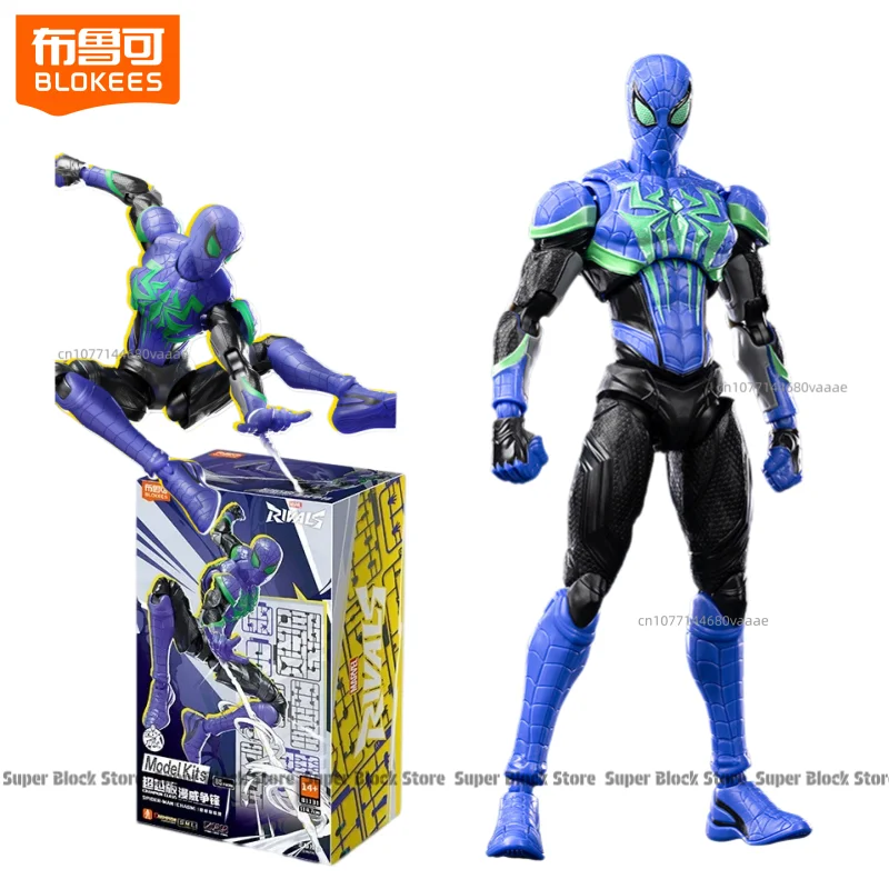 BLOKEES Marvel Hero Bausteine Man Beyond: Brandneuer Tag des Glücks Spider-Man Marc Spector Rocket Raccoon Montagemodell Spielzeug