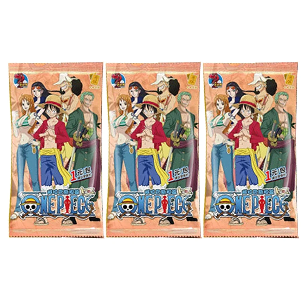 1/3/5pcs New Edition One Piece Anime Cartoon Luffy Zoro Sanji Nami Collectible Cards Children\'s Card Gift Game Birthday Toy