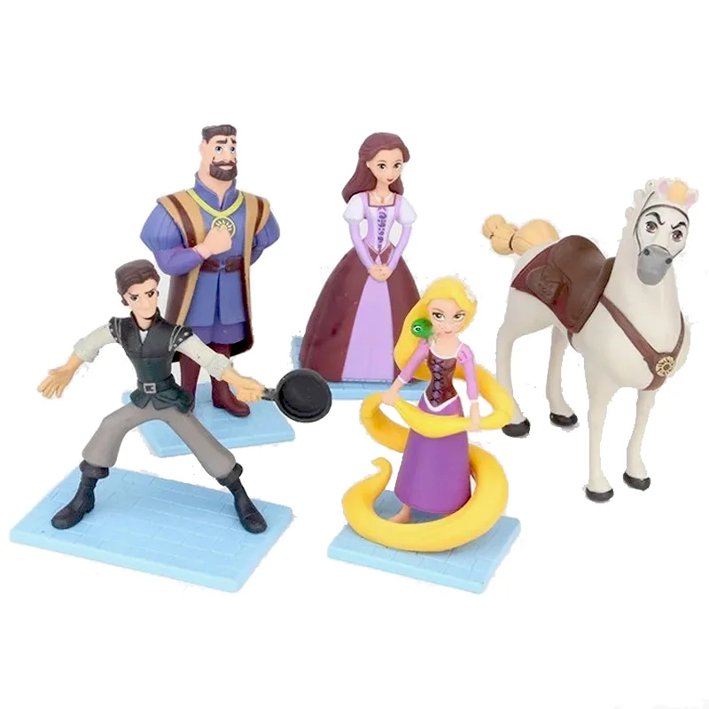 Herocross  Disney Princess Tangled Rapunzel Model Action Figures Cartoon Pvc Anime Dolls Kids Gift Desk Decoration toy Collectio