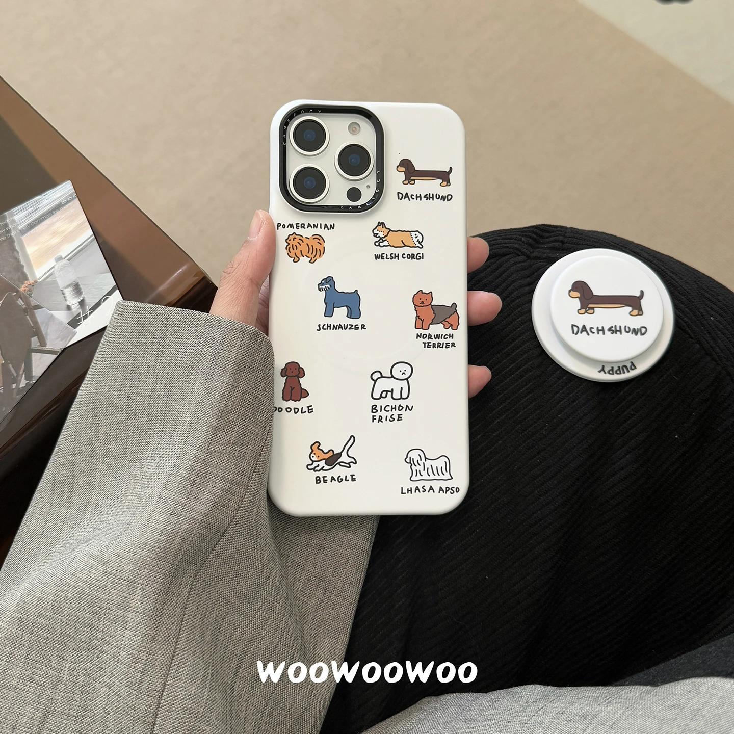 

Cute cartoon puppy magnetic Dachshund Phone Case For iPhone 16 15 14 13 Pro Max fundas iphone 15 case Protective cover
